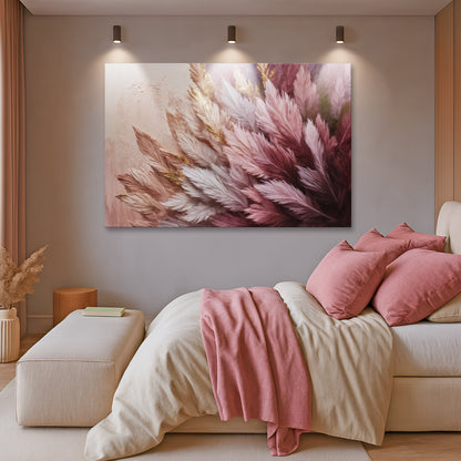 Feather Symphony wall art with nature-inspired artwork - product view 3