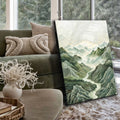 Abstract Mountain and River Landscape wall art with nature-inspired artwork
