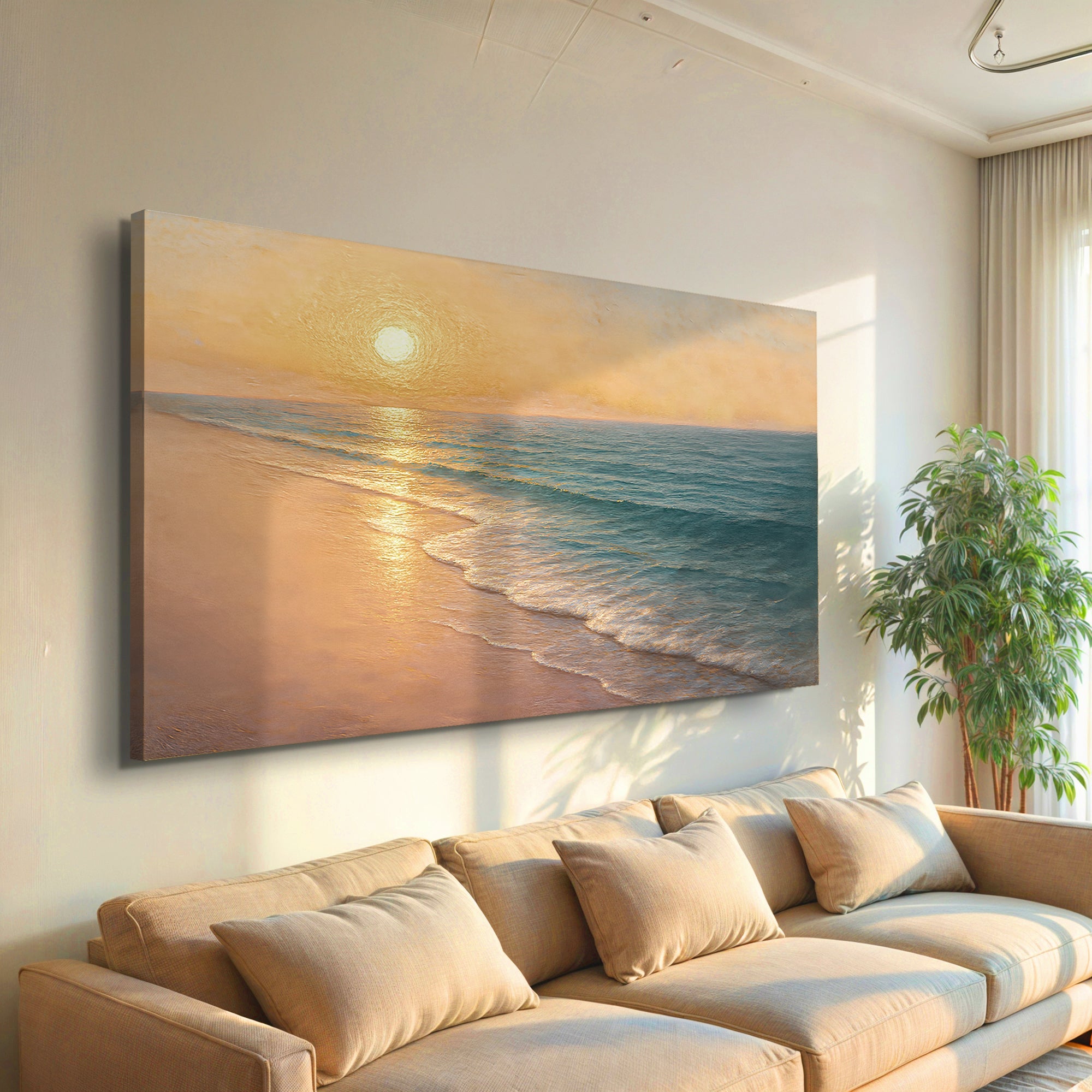 Beach Shoreline Coastal Iv wall art with nature-inspired artwork - product view 4