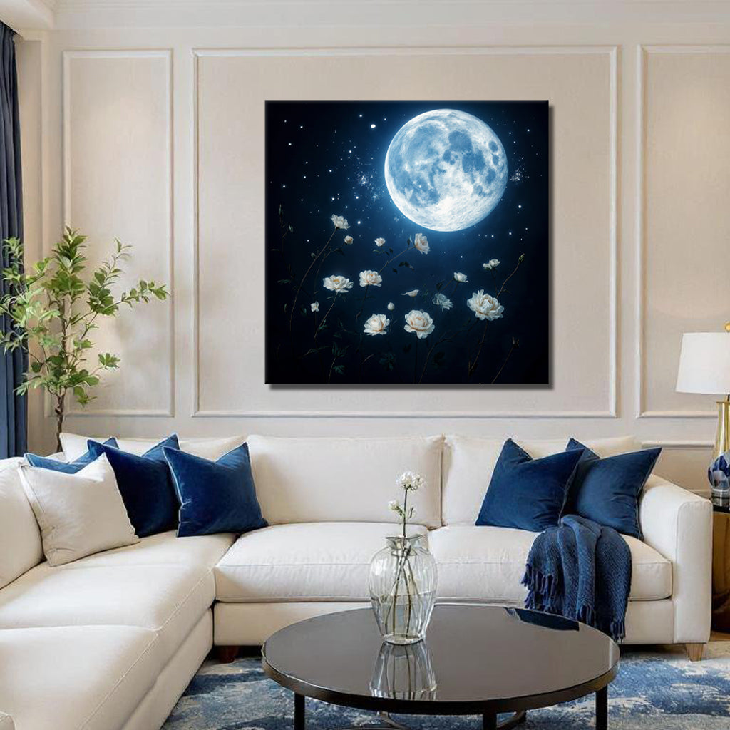 Lunar Canvas wall art with nature-inspired artwork - product view 2