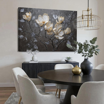 Midnight Magnolias wall art with nature-inspired artwork - product view 2