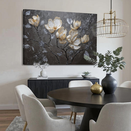 Midnight Magnolias wall art with nature-inspired artwork - product view 2