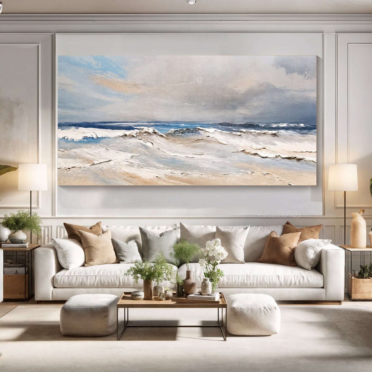Serene Ocean Wave Coastal Ix wall art with nature-inspired artwork - product view 5