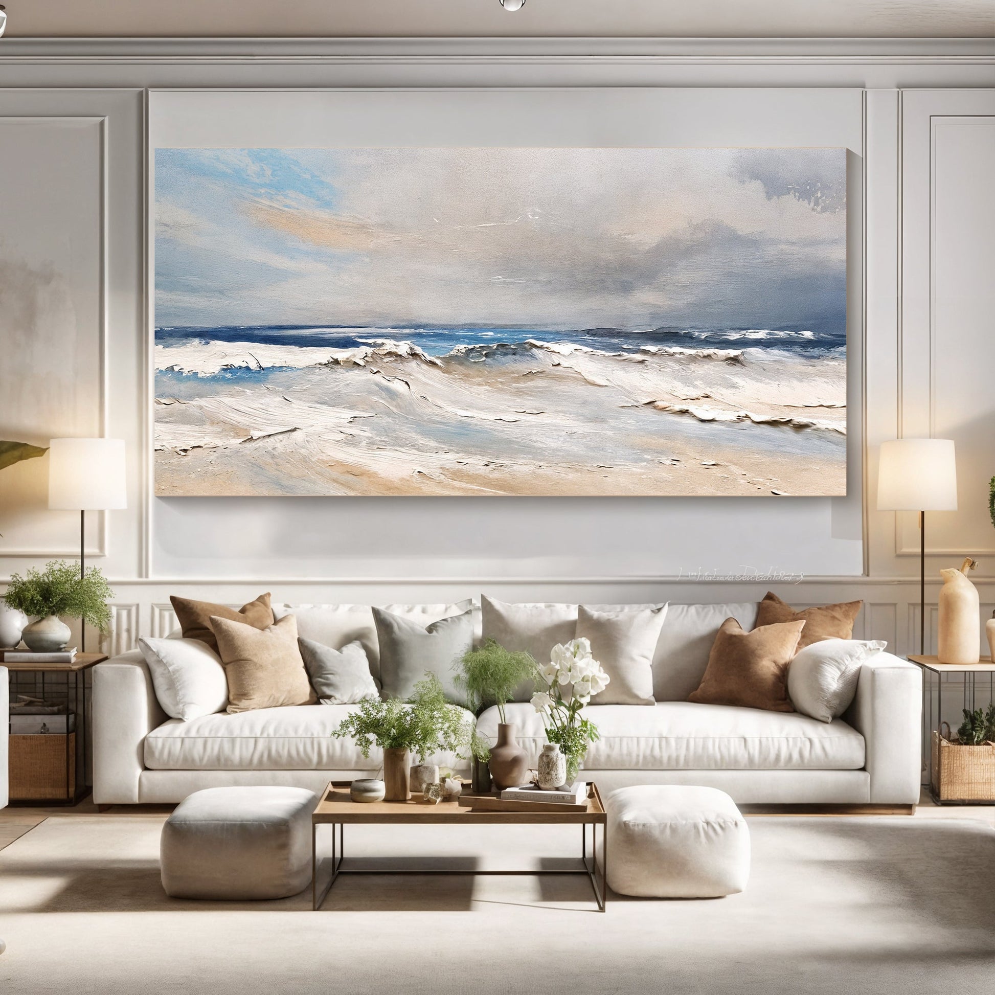 Serene Ocean Wave Coastal Ix wall art with nature-inspired artwork - product view 5