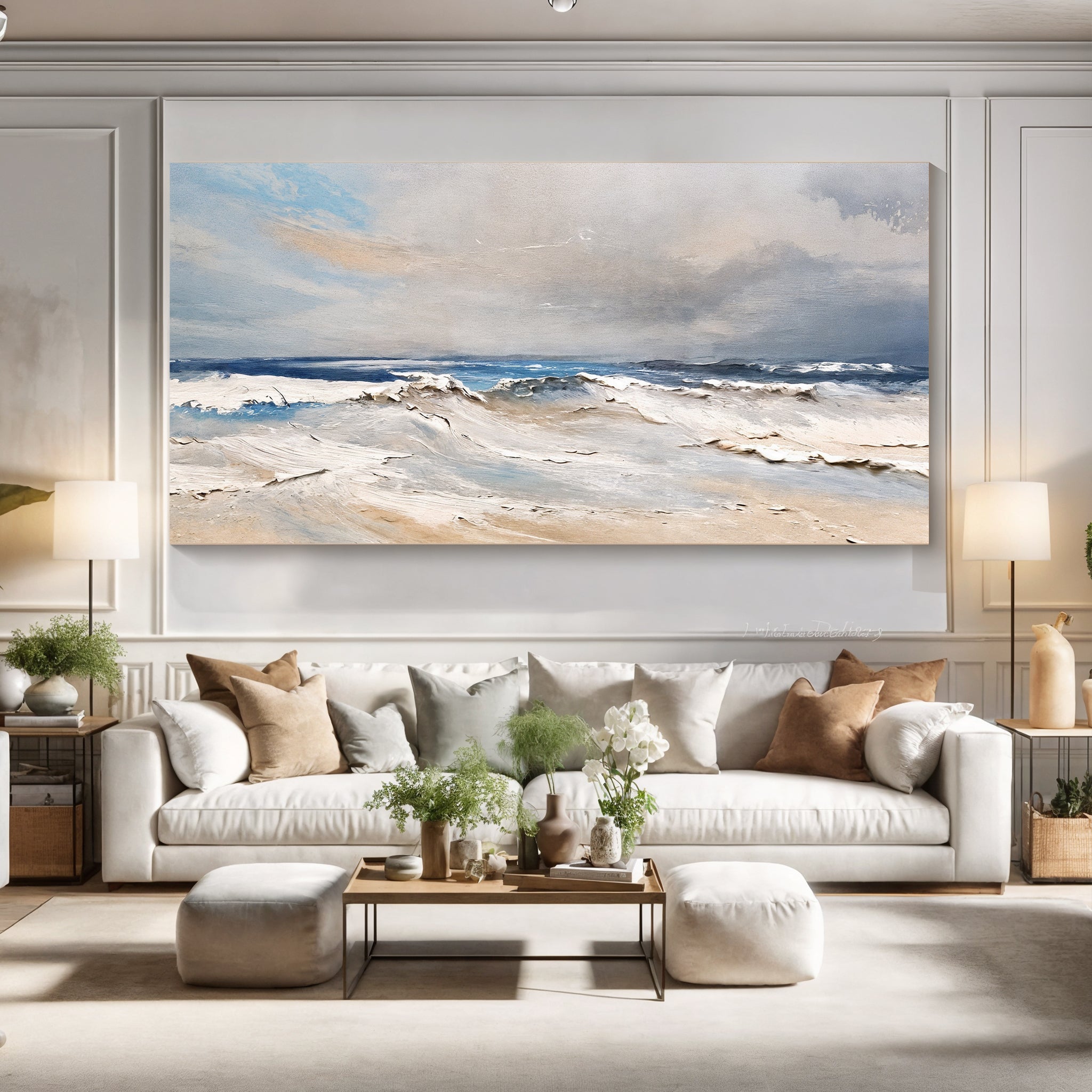Serene Ocean Wave Coastal Ix wall art with nature-inspired artwork - product view 5