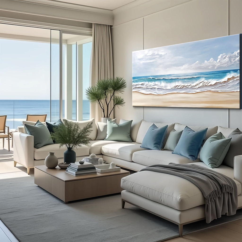 Serene Ocean Wave Coastal Vii wall art with nature-inspired artwork - product view 4