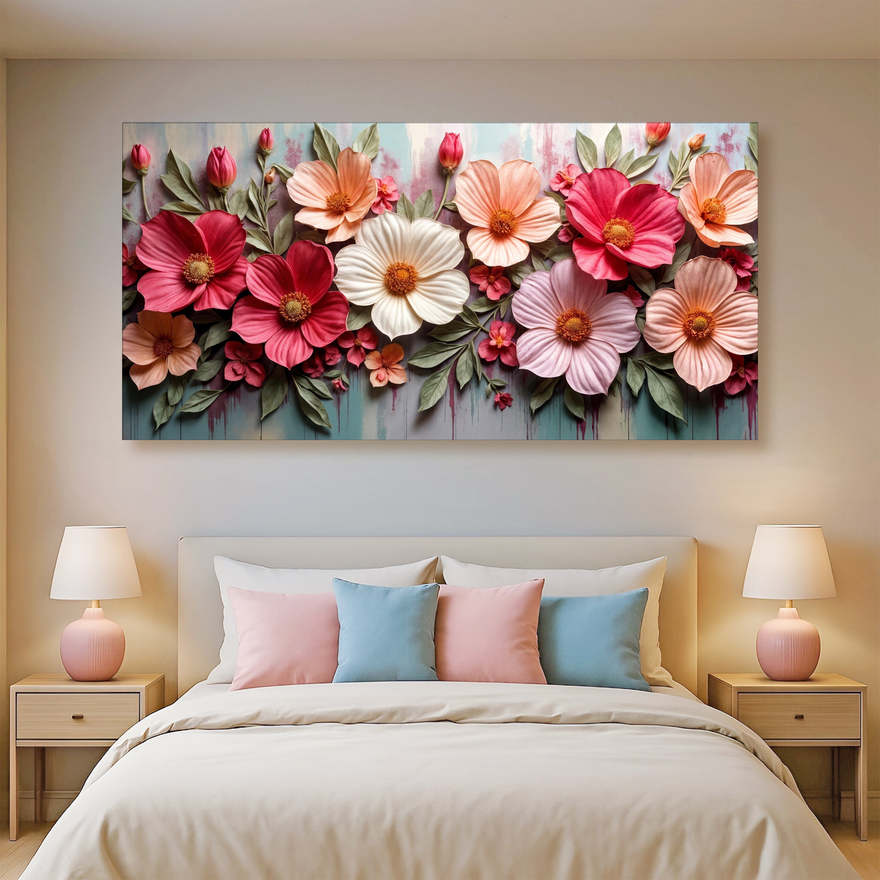Colorful Floral Realistic Ii wall art with nature-inspired artwork - product view 4