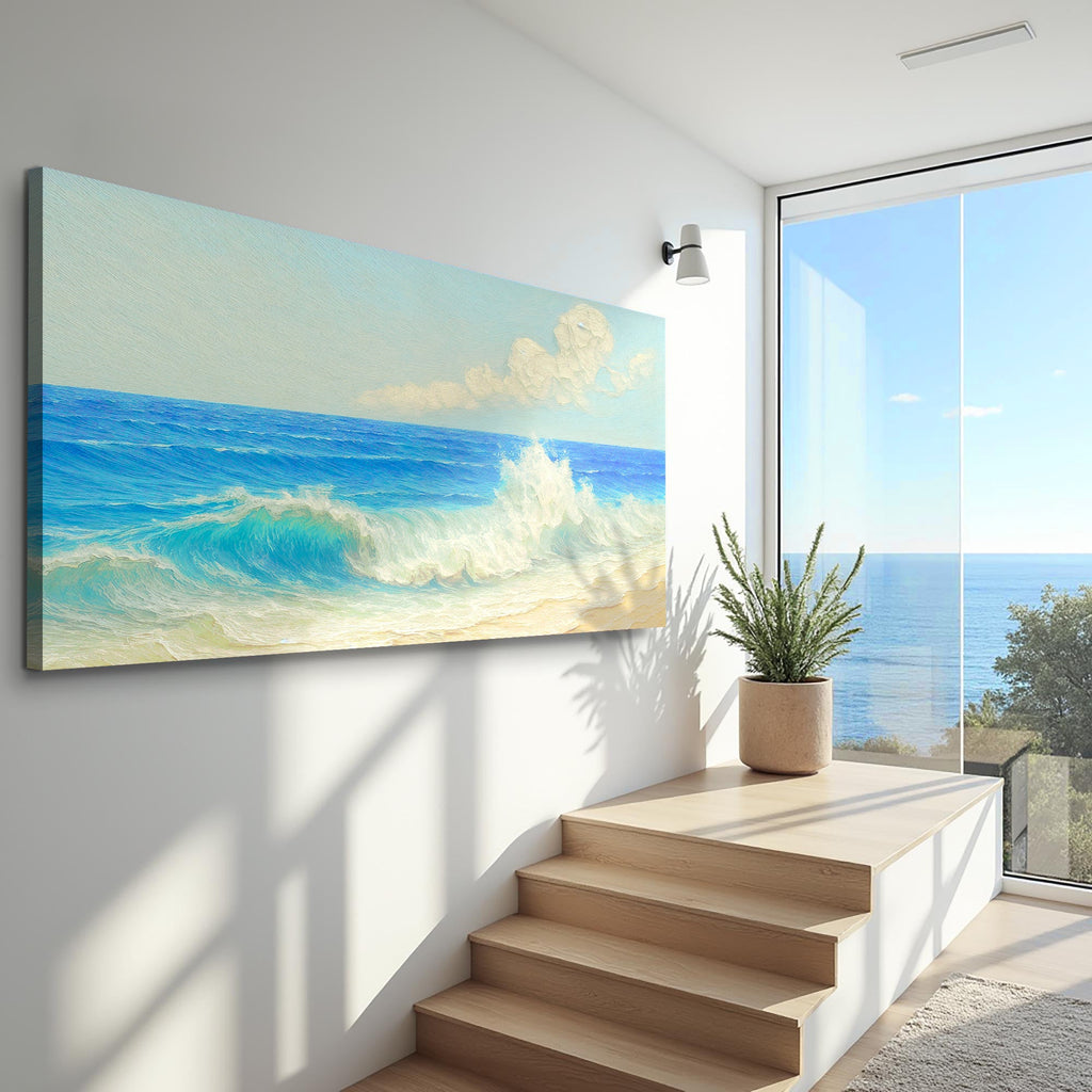 Serene Ocean Wave Coastal Xiii wall art with nature-inspired artwork - product view 4