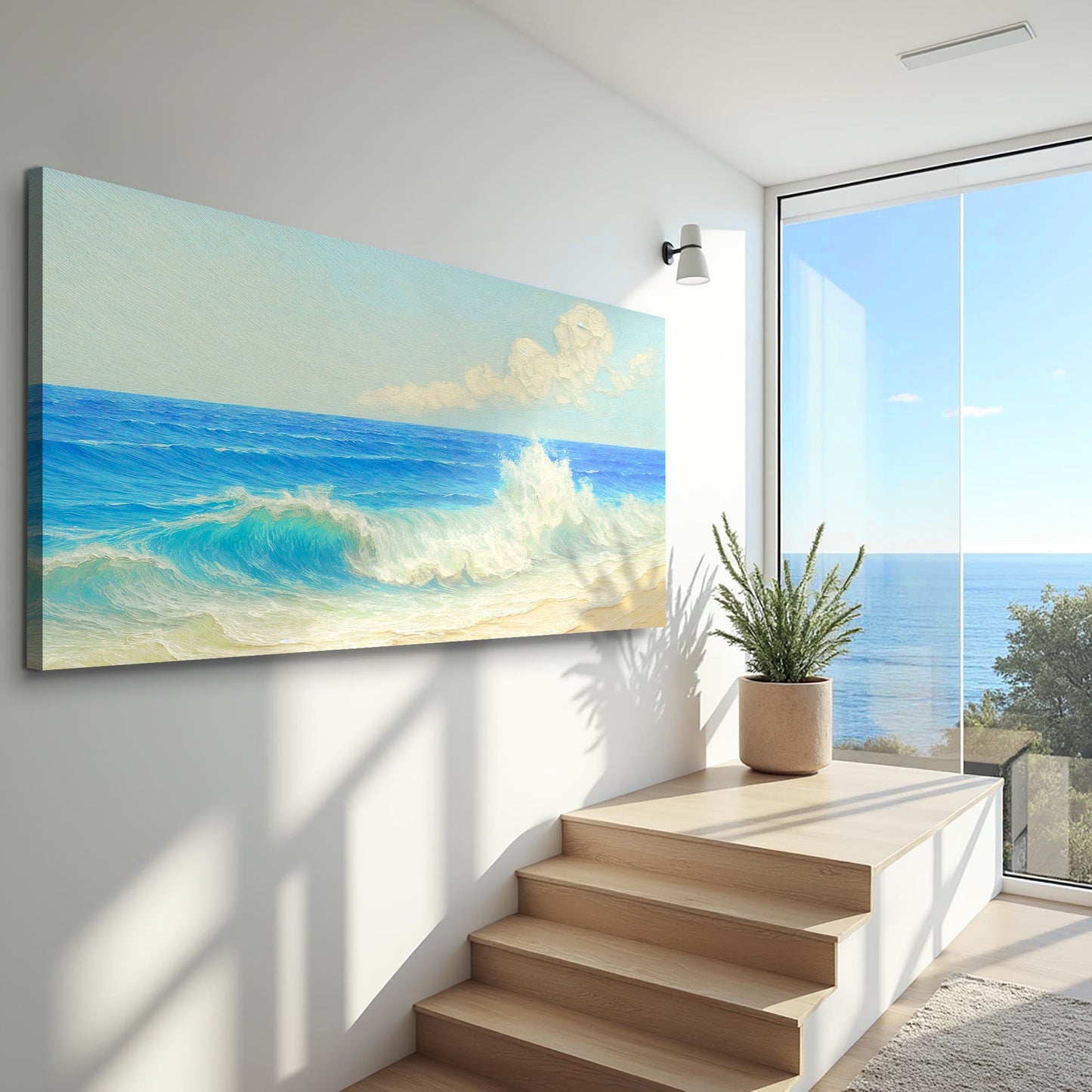 Serene Ocean Wave Coastal Xiii wall art with nature-inspired artwork - product view 4