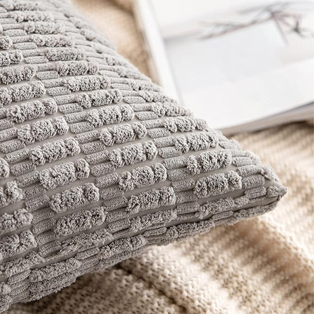 18"x18" Tufted Dot Corduroy Throw Pillow 16 Colors Soft 3d Dotted pillow cover with nature-inspired artwork - product view 20