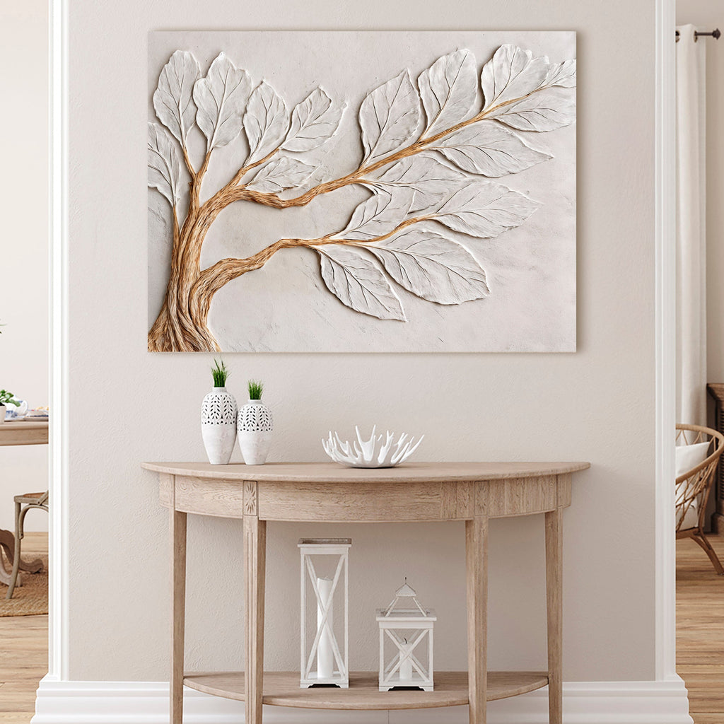 Calm in Ivory Clay wall art with nature-inspired artwork - product view 5