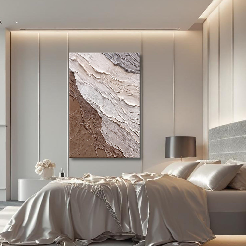 Abstract Earthy Waves wall art with nature-inspired artwork - product view 4