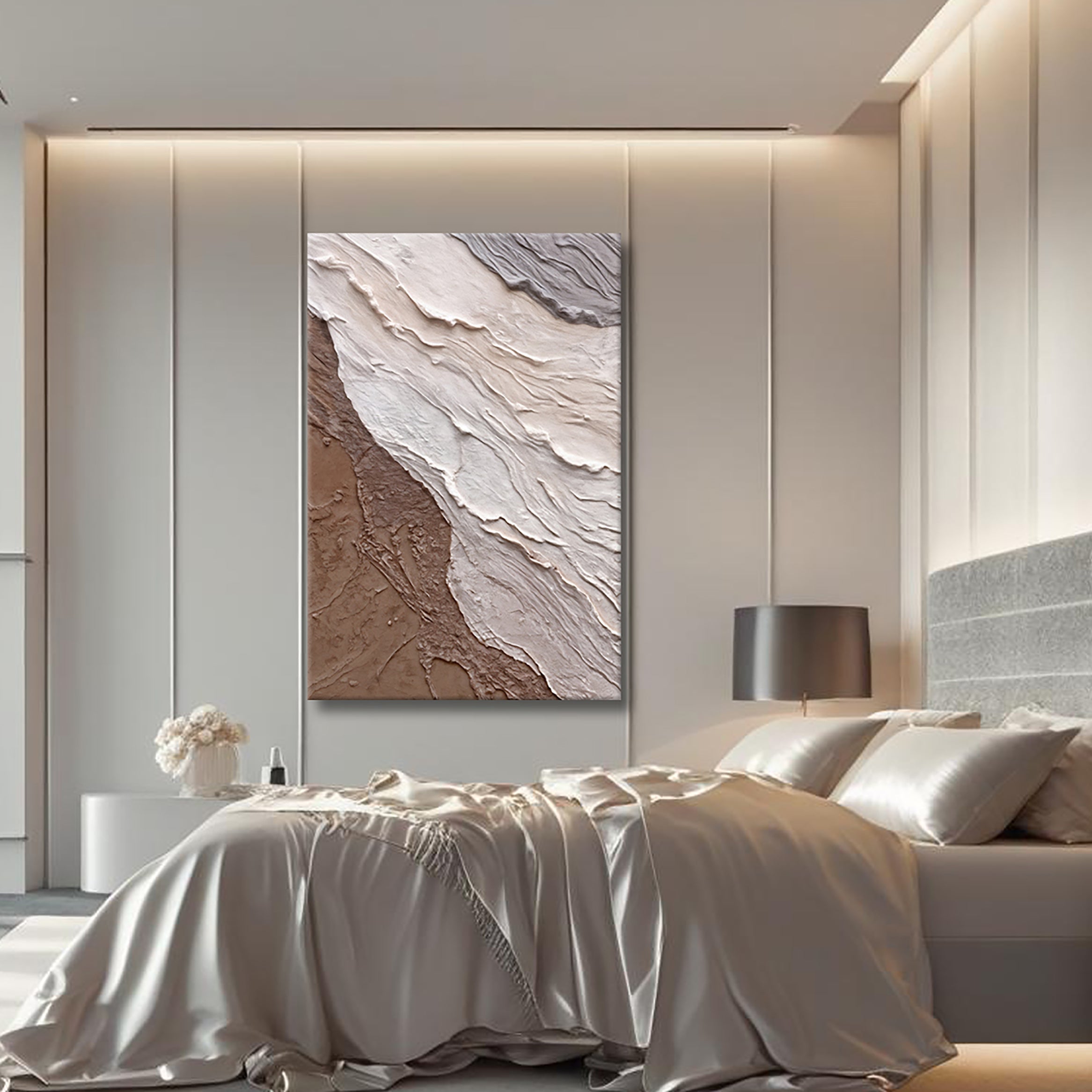Abstract Earthy Waves wall art with nature-inspired artwork - product view 4