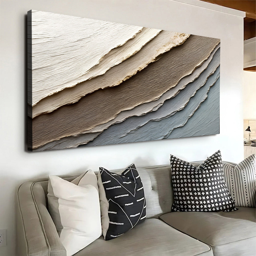 Abstract Earth Tones wall art with nature-inspired artwork - product view 4