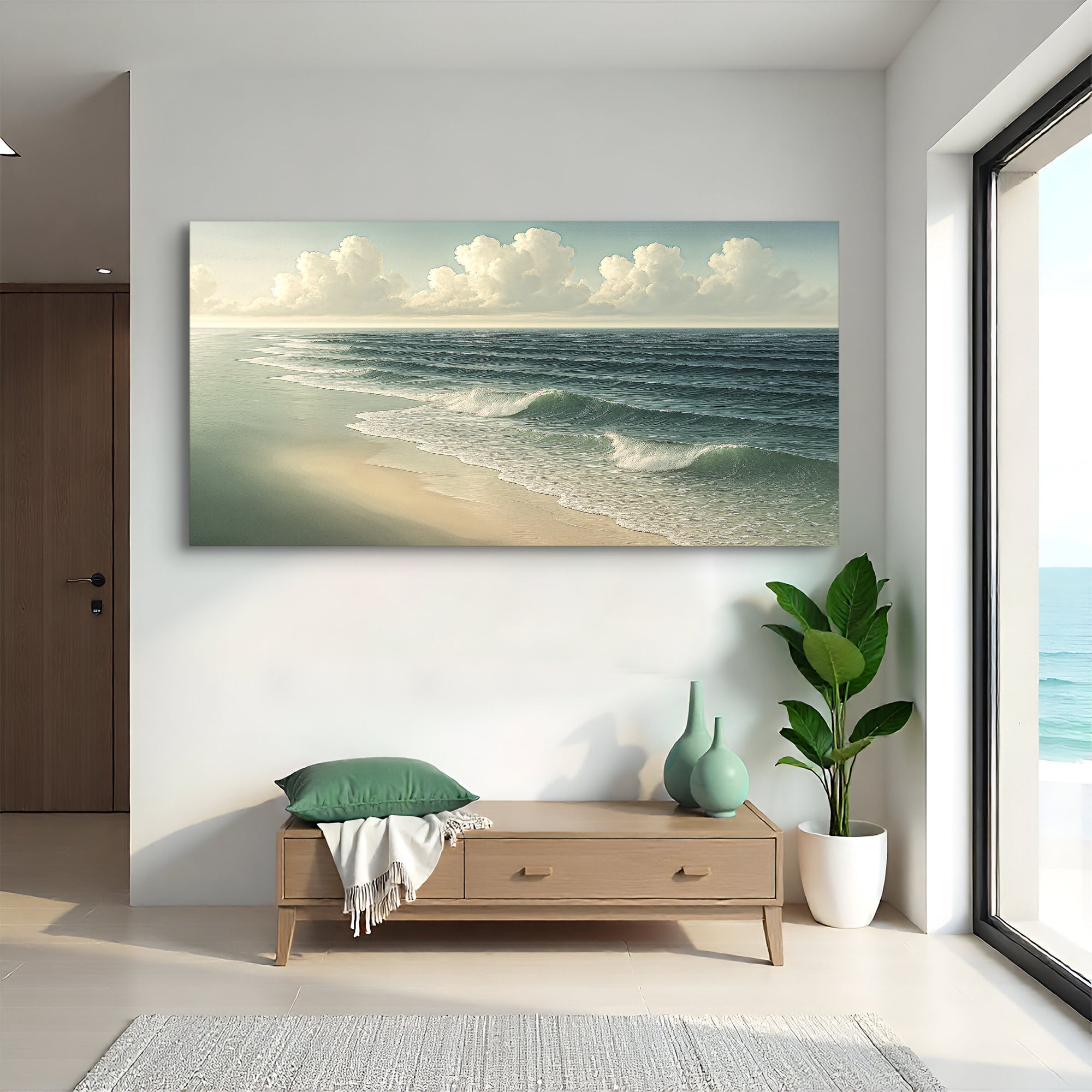 Beach Shoreline Coastal Vi wall art with nature-inspired artwork - product view 4