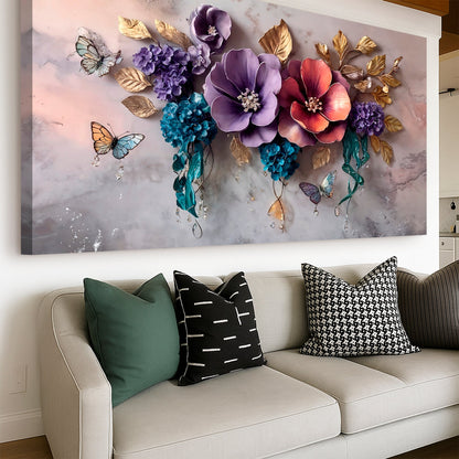 Floral Symphony wall art with nature-inspired artwork - product view 4