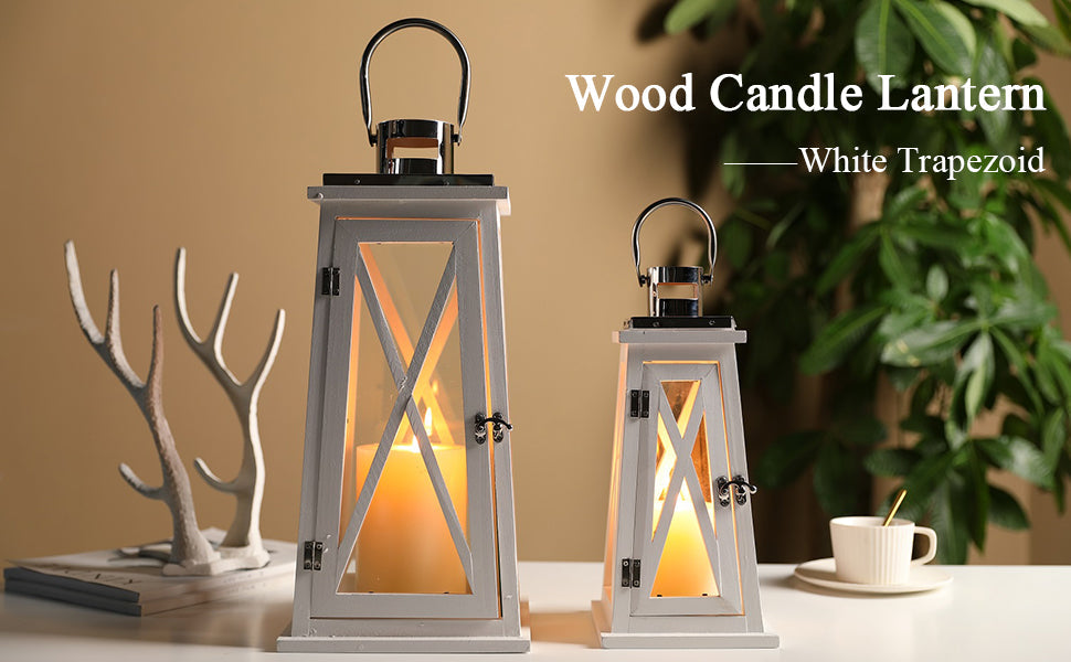 15.5''&22'' H Metal Decorative Candle Holders Rustic Hanging decorative candle lanterns with nature-inspired artwork - product view 5