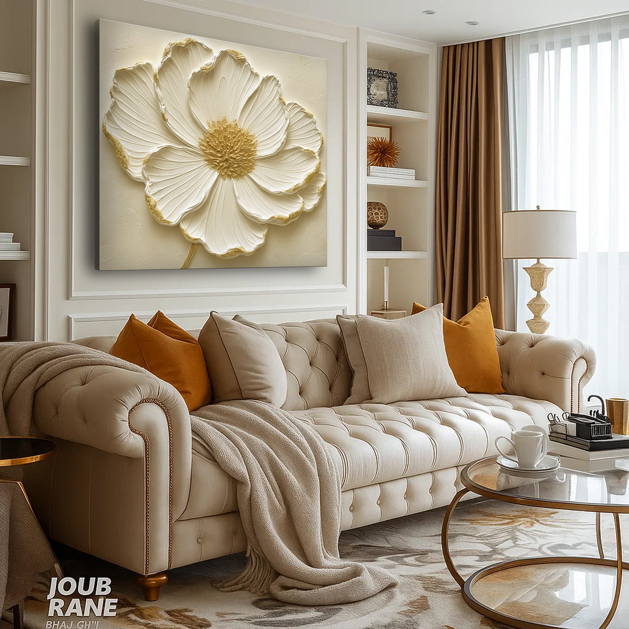 Modern Abstract Flower wall art with nature-inspired artwork - product view 4