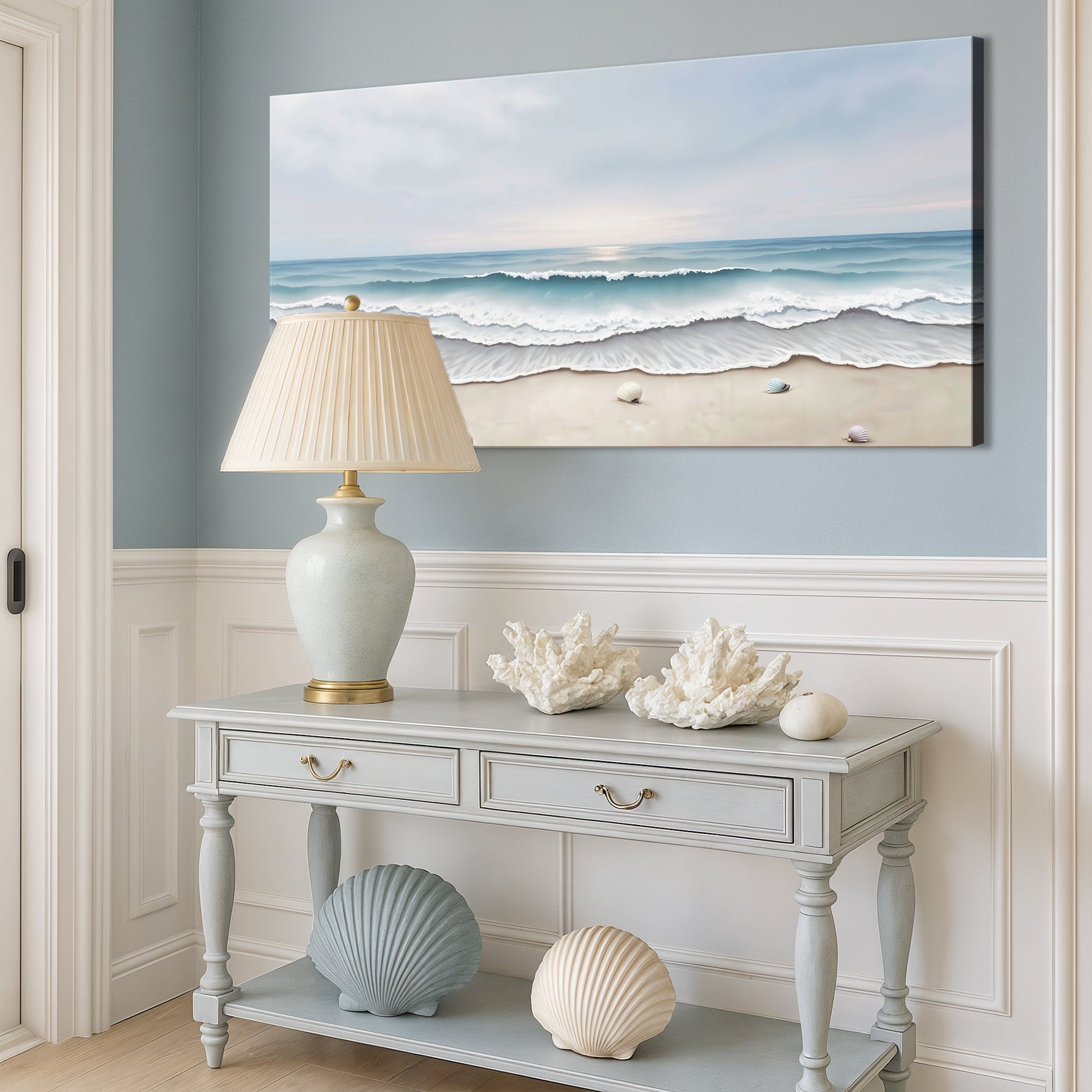 Serene Ocean Wave Coastal Iii wall art with nature-inspired artwork - product view 5