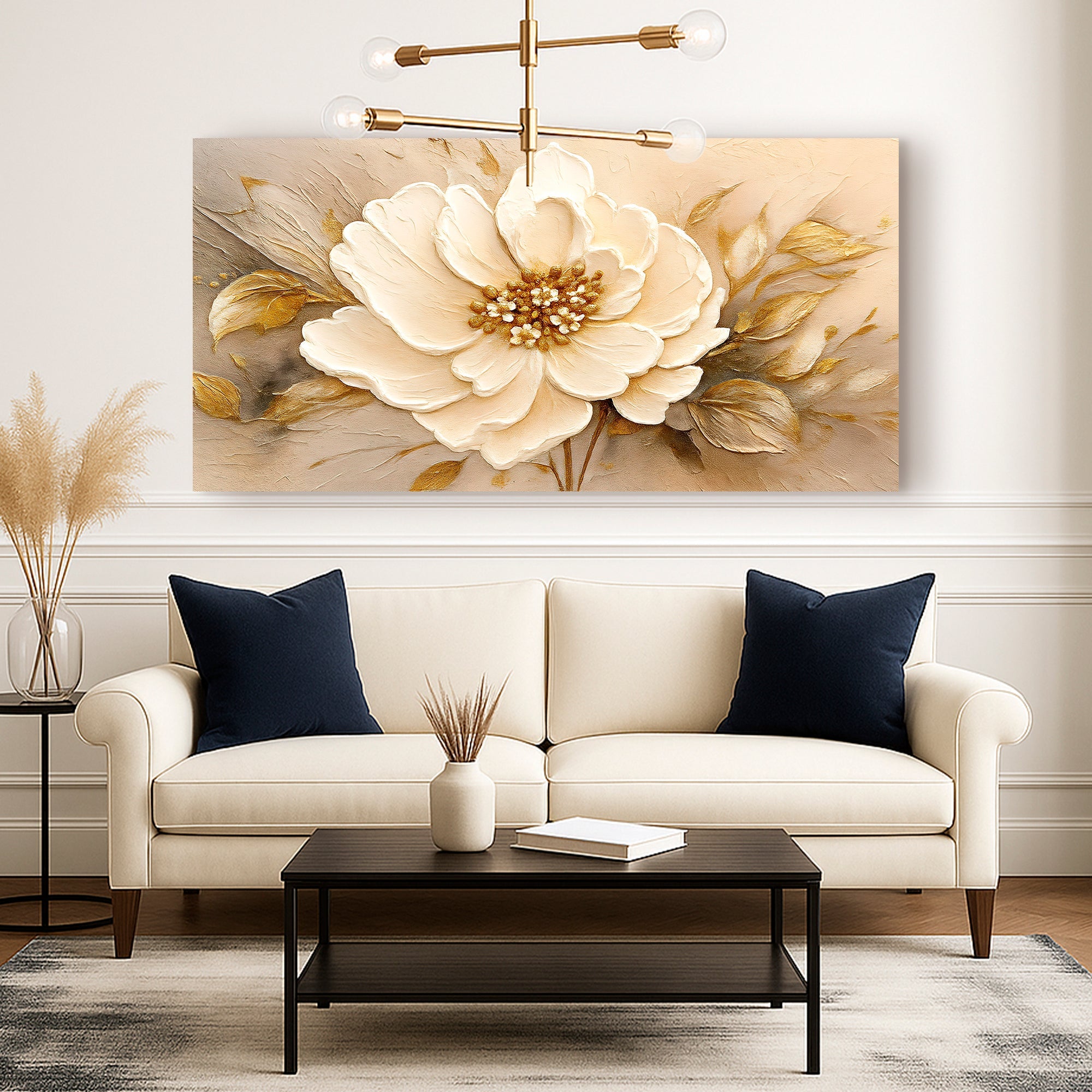 Minimalist X wall art with nature-inspired artwork - product view 3