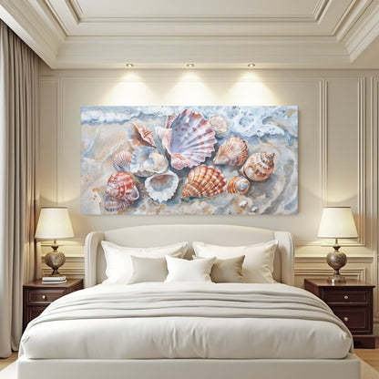 Sea Shells Modern Coastal wall art with nature-inspired artwork - product view 3