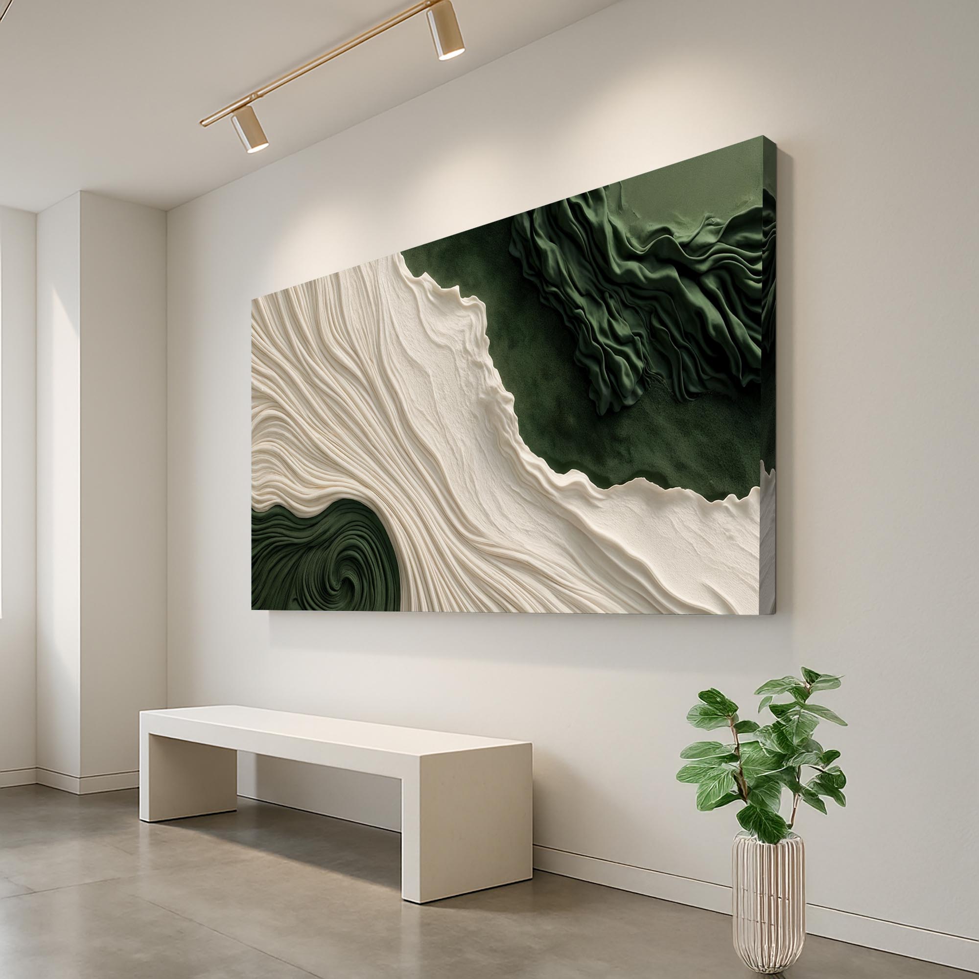 Green Rivers Abstract Xi wall art with nature-inspired artwork - product view 4