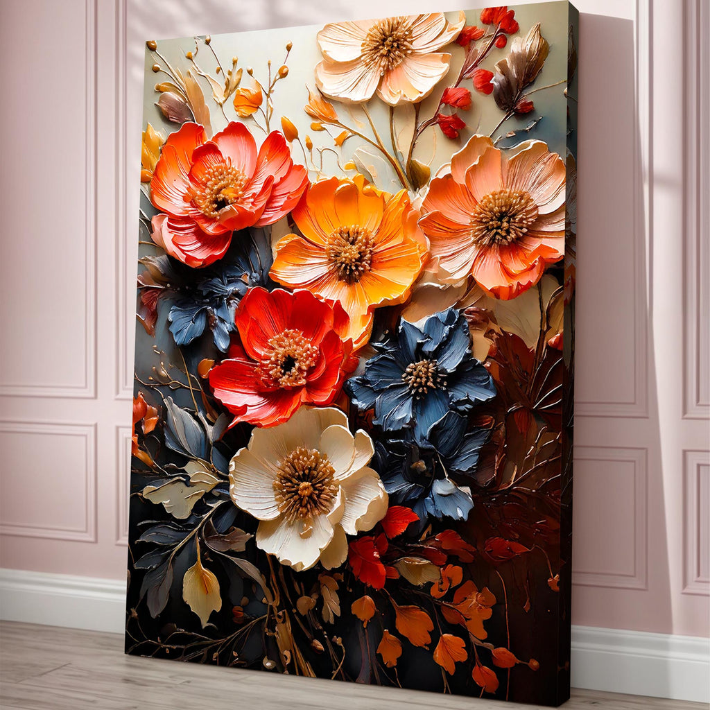 Blooming Garden Rhapsody Impasto wall art with nature-inspired artwork - product view 4