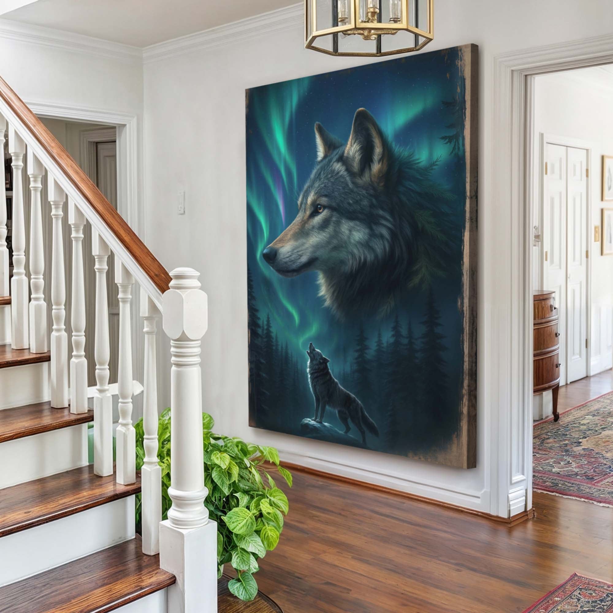 Wolf Double Exposure Iv wall art with nature-inspired artwork - product view 2
