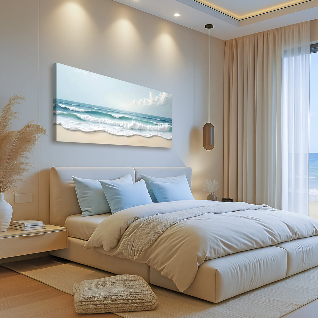 Serene Ocean Wave Coastal Xiv wall art with nature-inspired artwork - product view 2