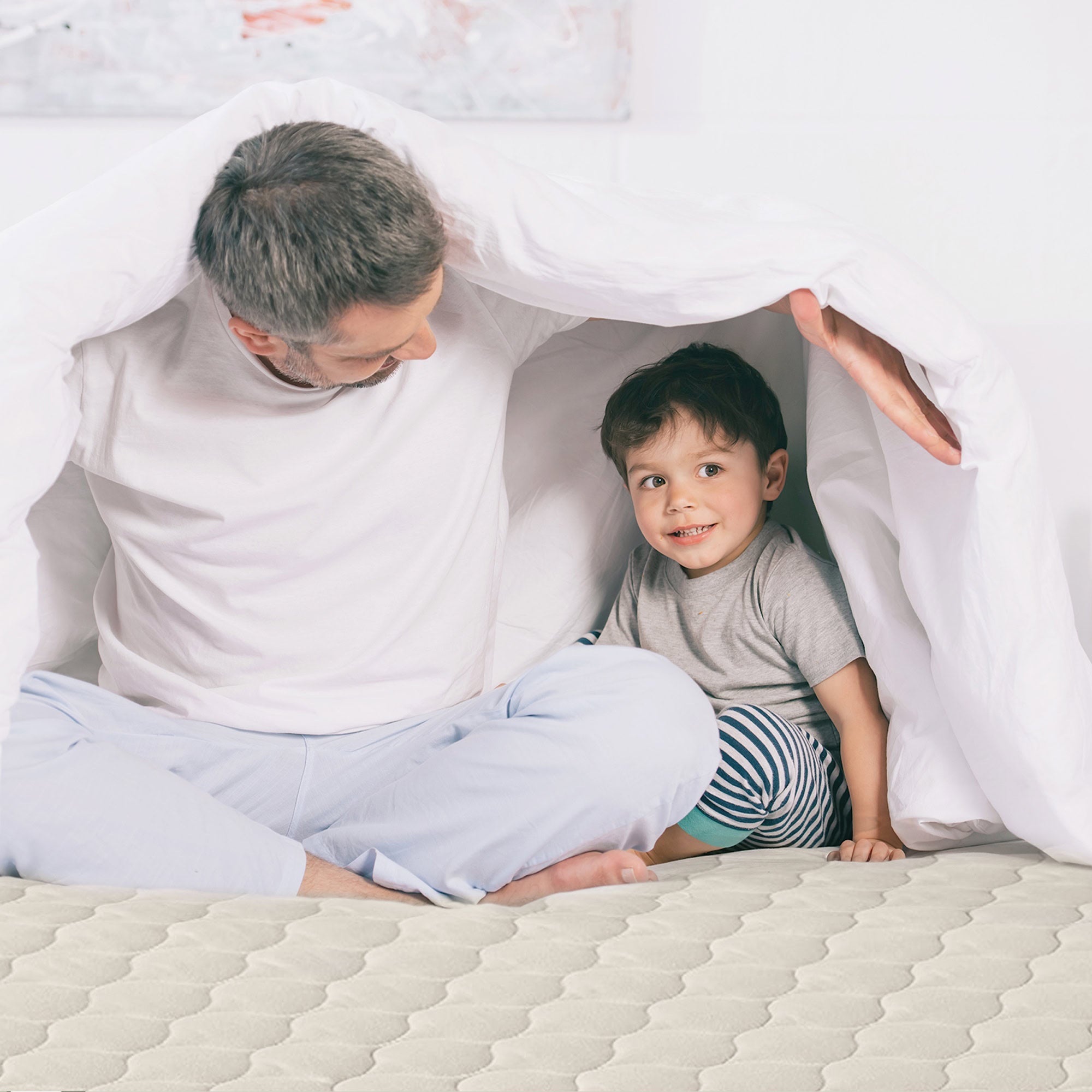 Organic Cotton Quilted Mattress Pad Protector mattress pad with nature-inspired artwork - product view 5