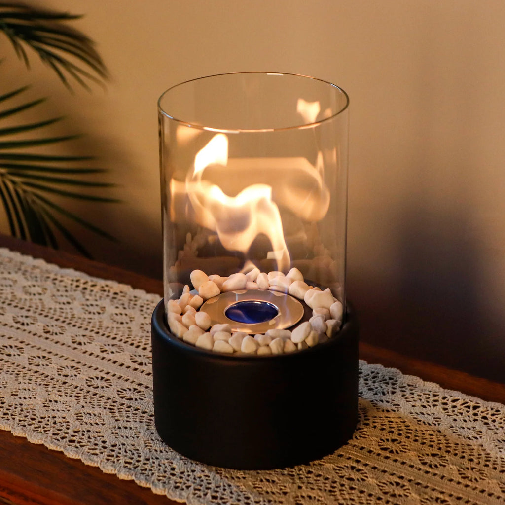 10.5 Inch High Portable Tabletop Fireplace uncategorized / needs cleanup with nature-inspired artwork