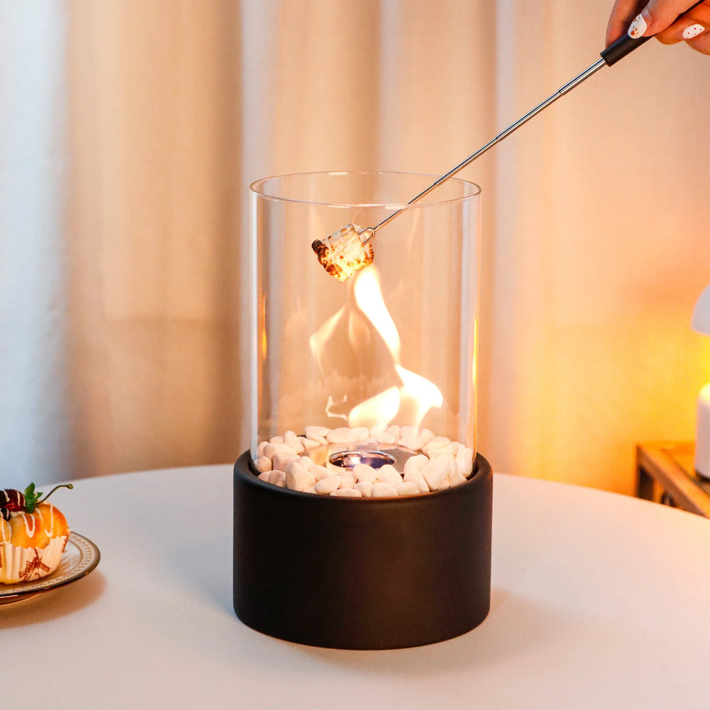 10.5 Inch High Portable Tabletop Fireplace uncategorized / needs cleanup with nature-inspired artwork - product view 4