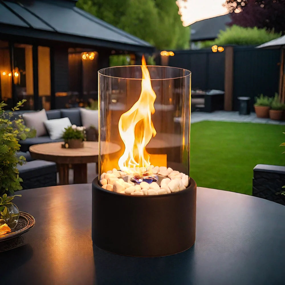 10.5 Inch High Portable Tabletop Fireplace uncategorized / needs cleanup with nature-inspired artwork - product view 5