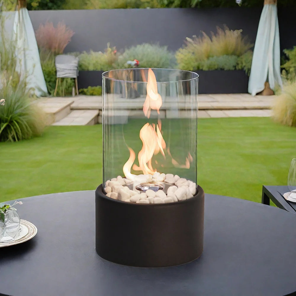 10.5 Inch High Portable Tabletop Fireplace uncategorized / needs cleanup with nature-inspired artwork - product view 2