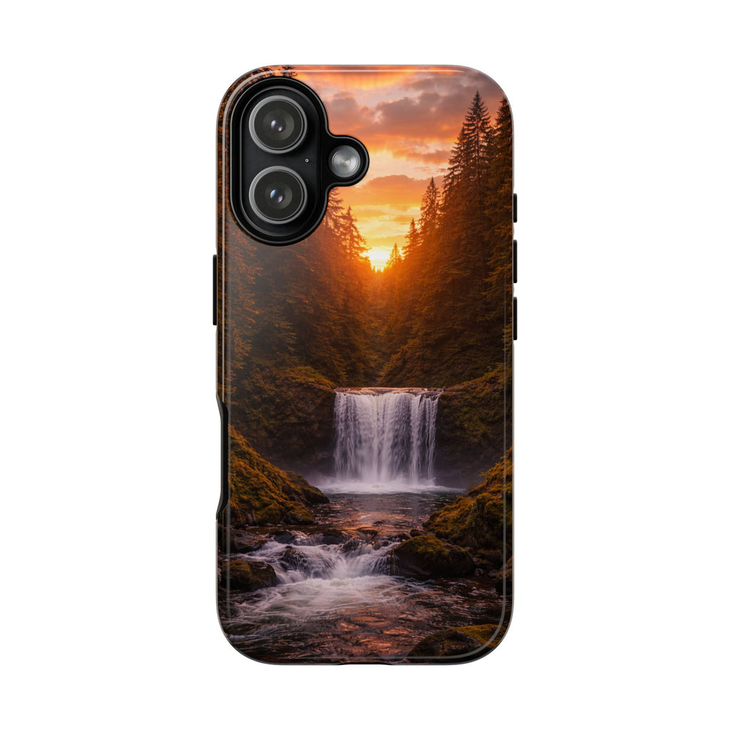 Evergreen Waterfall Phone Case phone case with nature-inspired artwork - product view 5