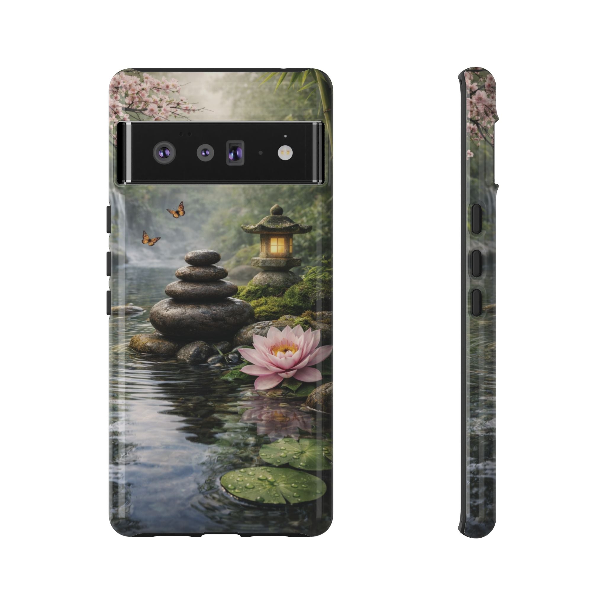 Still Waters Lotus Phone Case phone case with nature-inspired artwork - product view 25