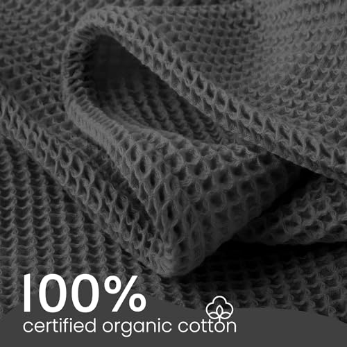 Waffle Knit Blanket home decor with nature-inspired artwork - product view 4