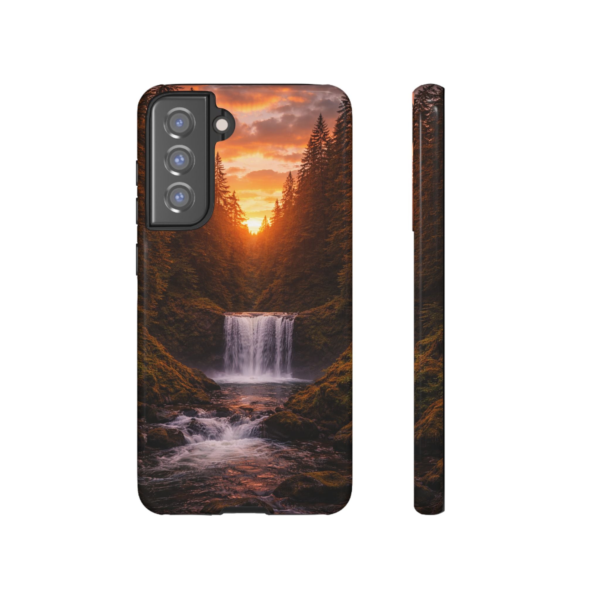 Evergreen Waterfall Phone Case phone case with nature-inspired artwork - product view 21