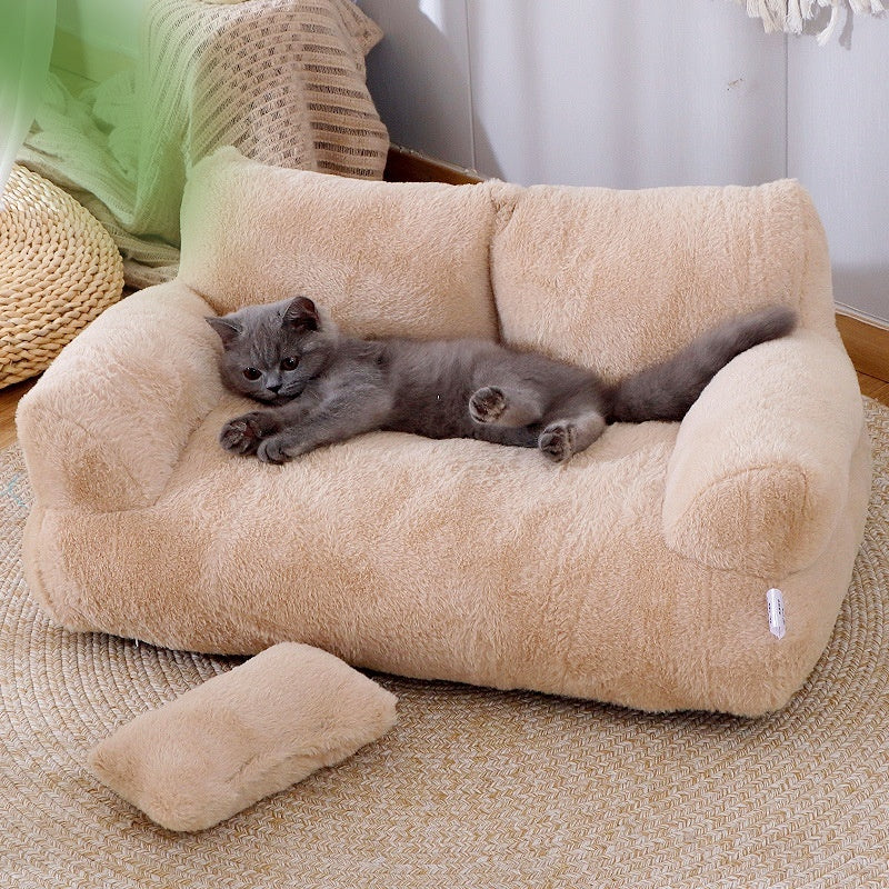 Luxury Cat Bed Sofa Winter Warm Cat Nest Pet Bed for Small Medium uncategorized / needs cleanup with nature-inspired artwork - product view 2