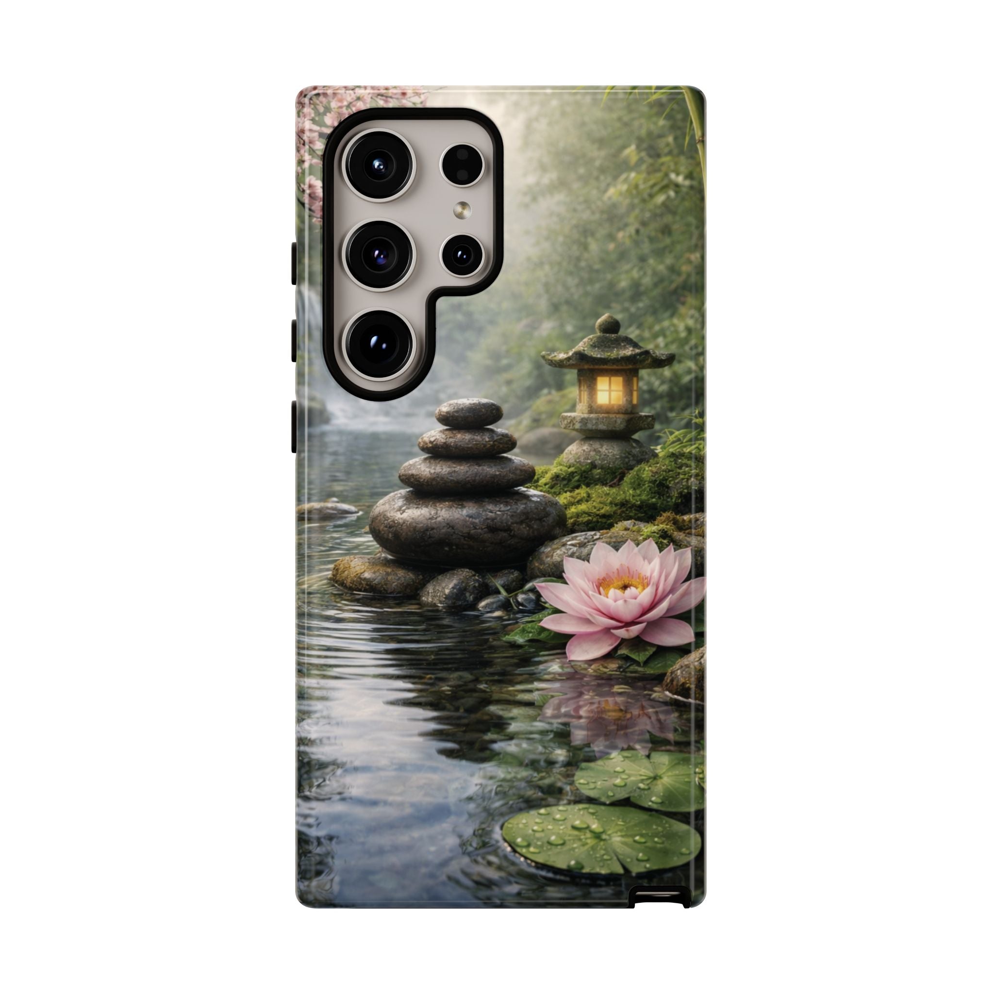 Still Waters Lotus Phone Case phone case with nature-inspired artwork - product view 32