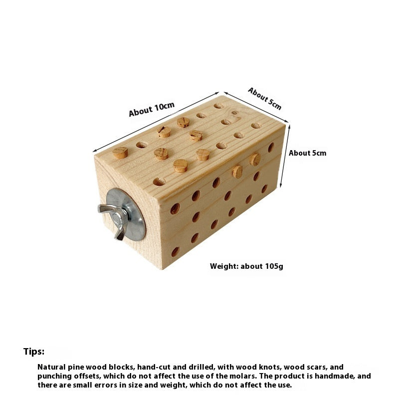 Parrot Educational Toy for Gnawing Wood uncategorized / needs cleanup with nature-inspired artwork - product view 7