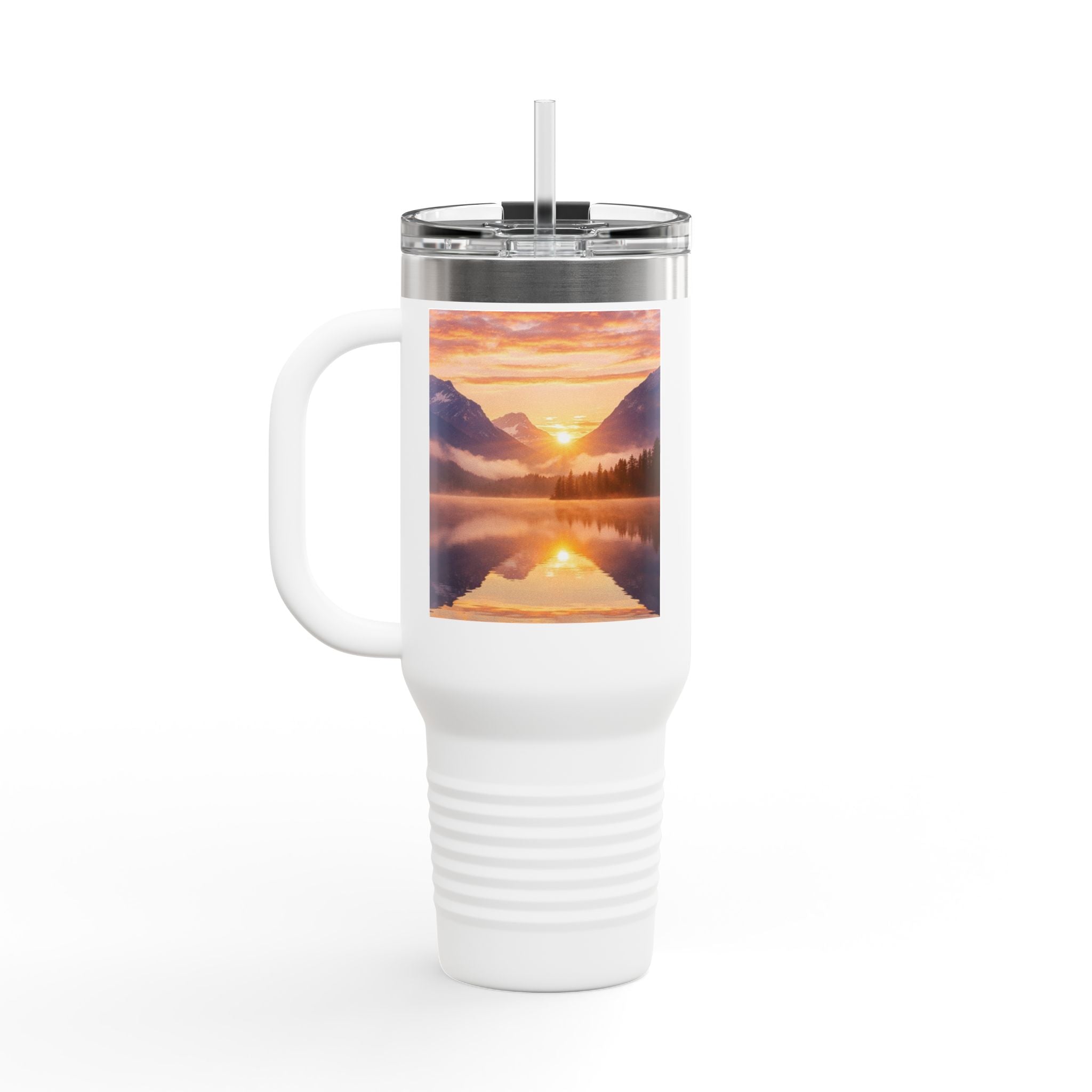40oz Insulated Travel Mug ceramic mug with nature-inspired artwork - product view 14