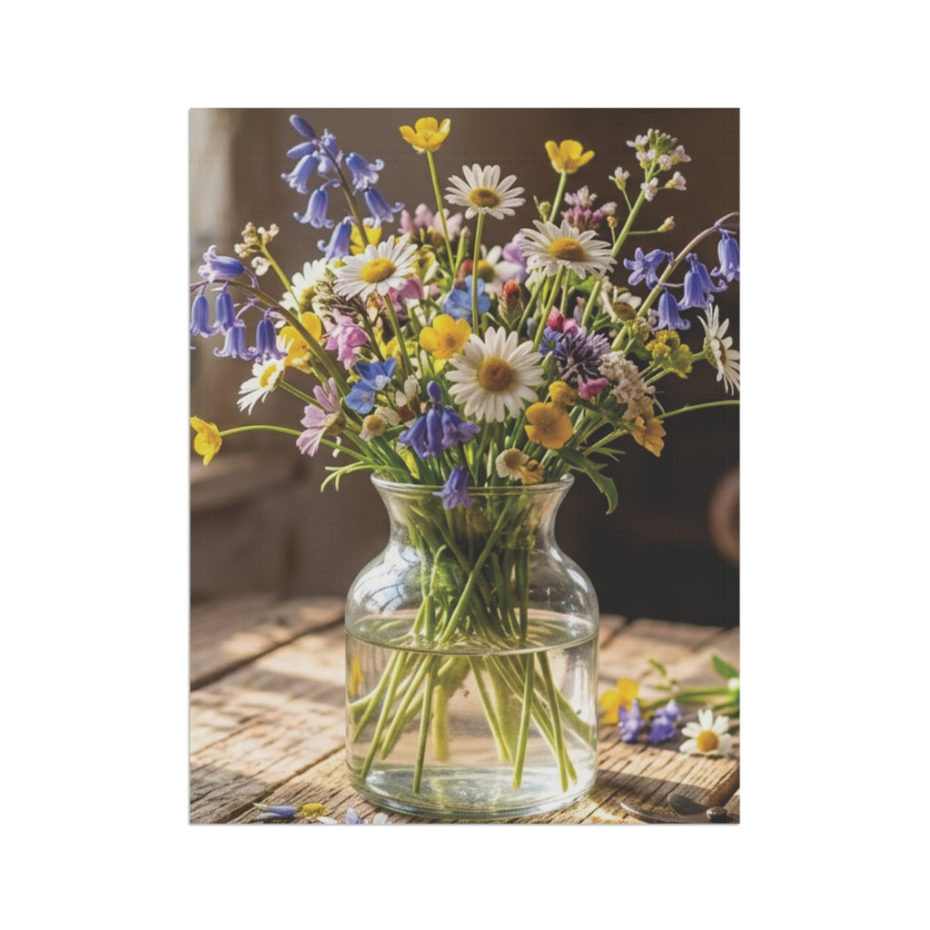 Fresh Cut Wildflowers Garden Flag 12x18 or House Banner 24.5x32