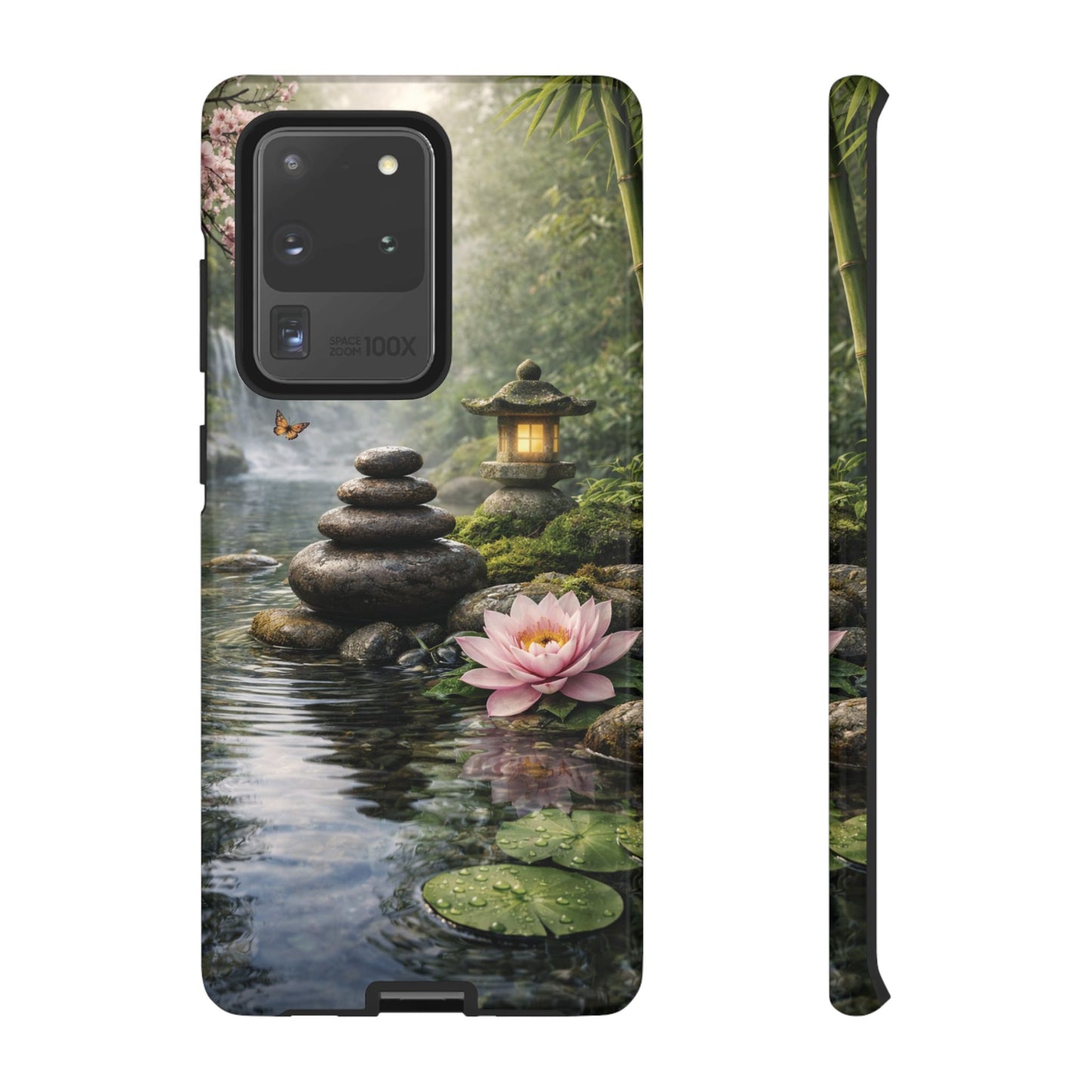 Still Waters Lotus Phone Case — Zen Garden, Calm Waters & Balanced Stones Design