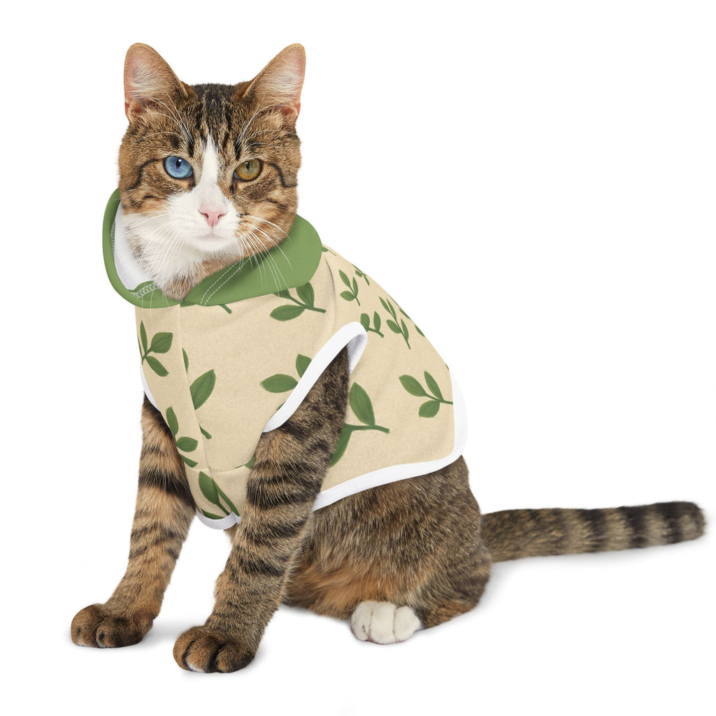 Tranquil Leaf Pet Hoodie pets with nature-inspired artwork - product view 9
