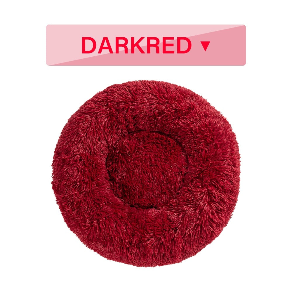 Fluffy Donut Dog Bed uncategorized / needs cleanup with nature-inspired artwork - product view 4