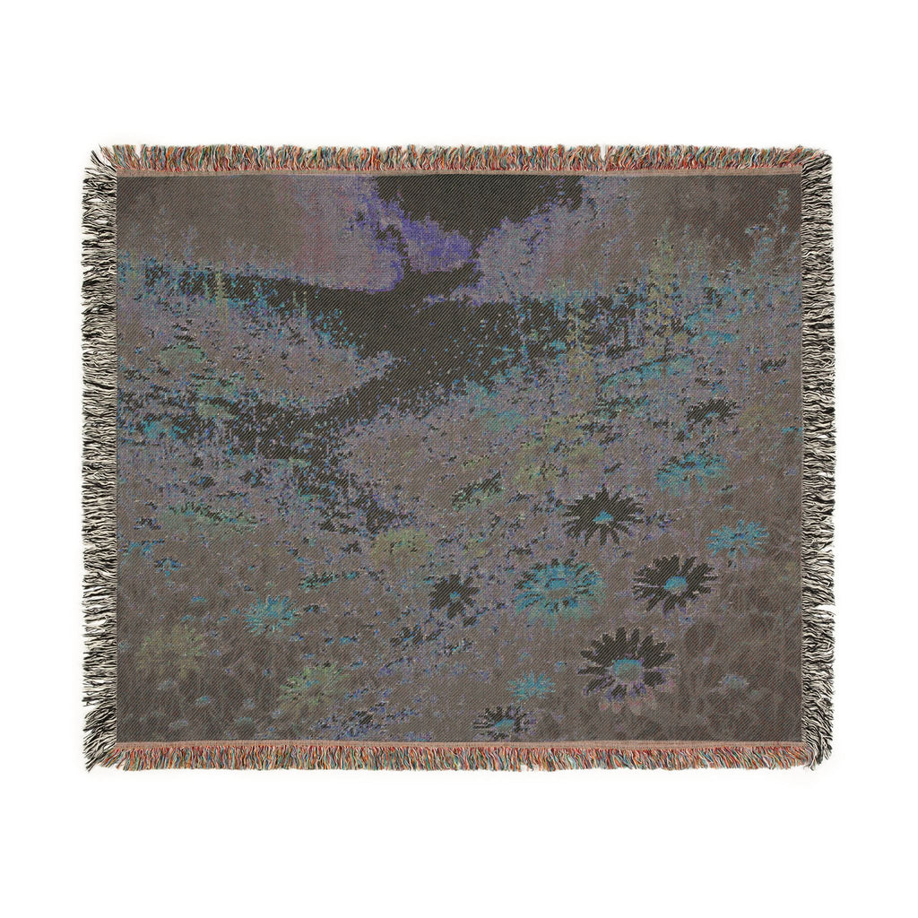 Mountain Meadow Woven Blanket | Scenic Nature Landscape Throw
