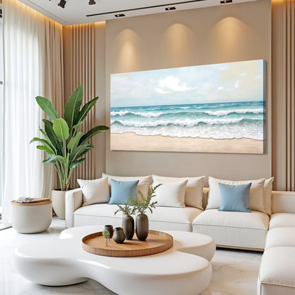 Serene Ocean Wave Coastal wall art with nature-inspired artwork - product view 4