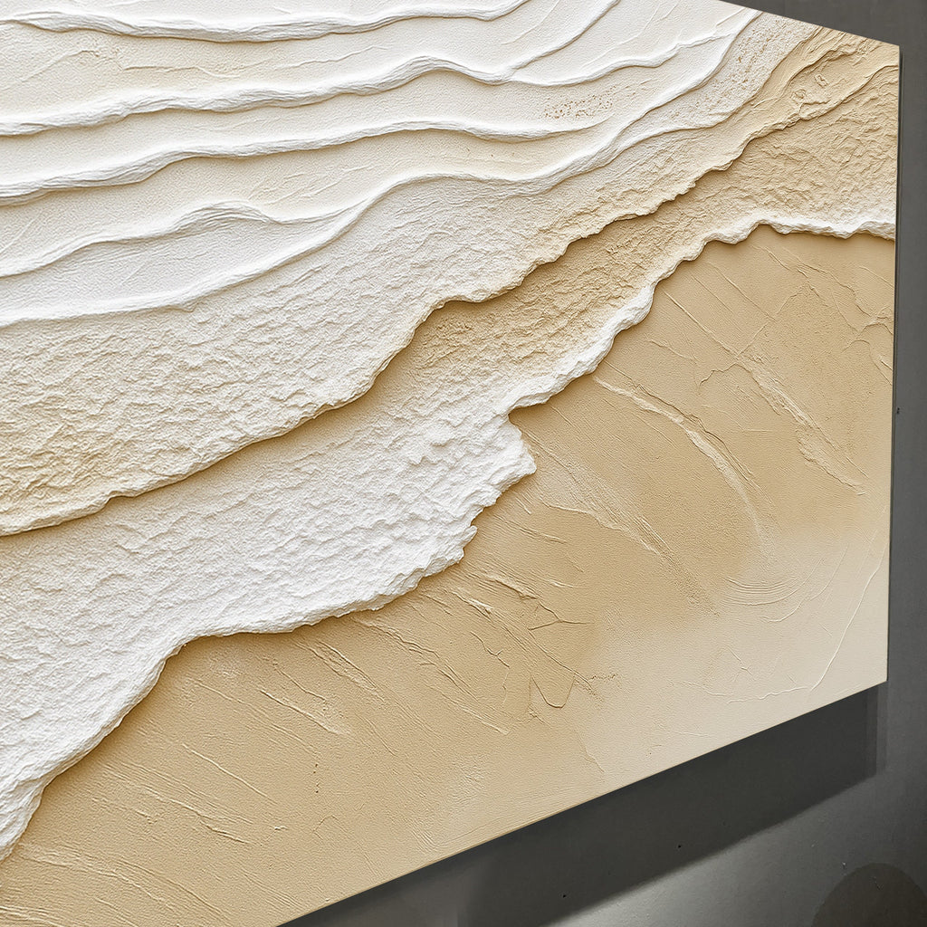 Neutral Ocean Waves wall art with nature-inspired artwork - product view 5