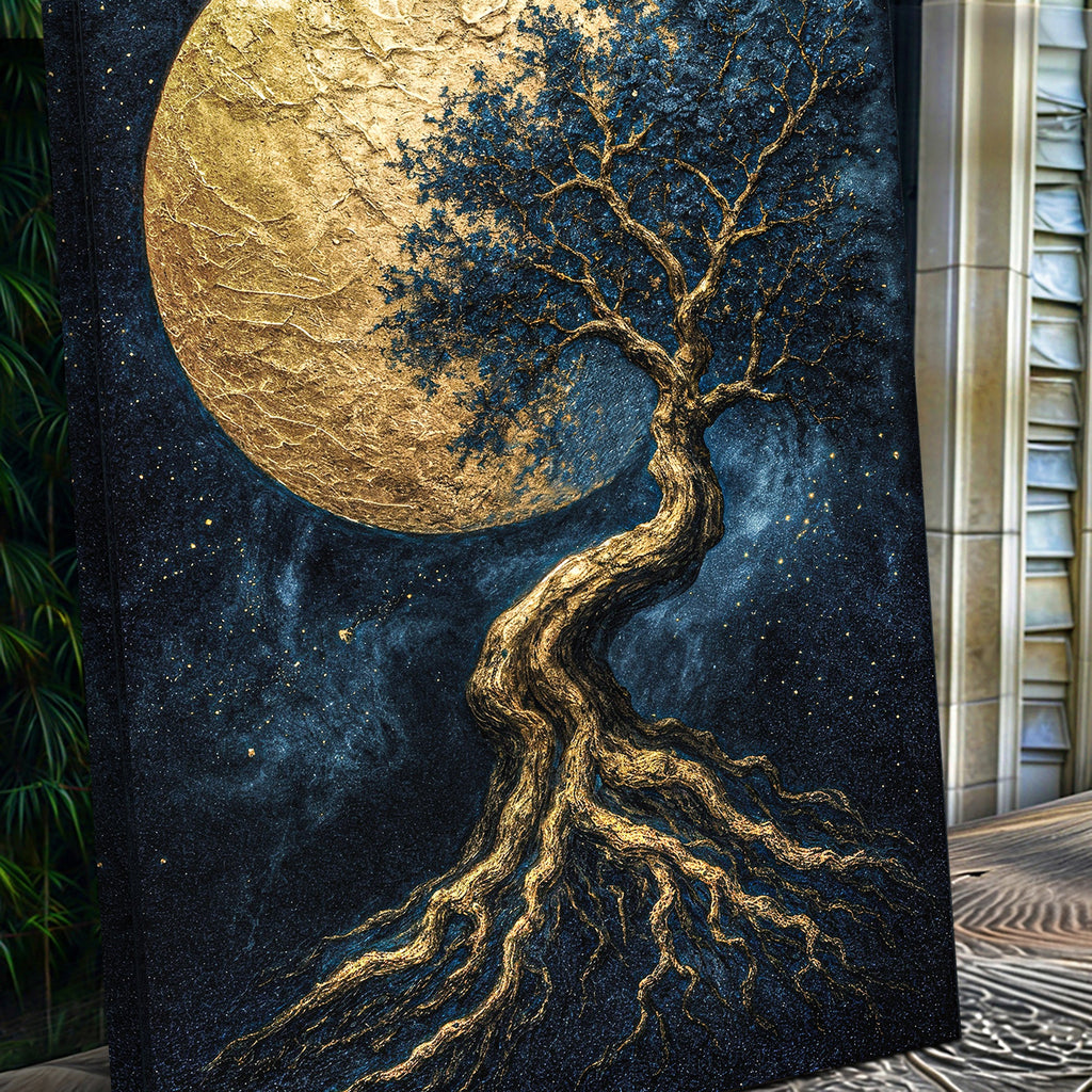 Lunar Tree of Life wall art with nature-inspired artwork - product view 5